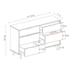 Mid-Century Modern Groove Wood 6 Drawer Dresser - Saracina Home 26 Mid-Century Modern Groove Wood 6 Drawer Dresser - Saracina Home -Saracina Home Deals Store GUEST 00517b78 51c3 4bd6 b25d 1b4df6d40b7d
