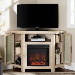 Glass Door Electric Fireplace Corner TV Stand For TVs Up To 50" - Saracina Home 20 Glass Door Electric Fireplace Corner TV Stand For TVs Up To 50" - Saracina Home -Saracina Home Deals Store GUEST 00a48356 bf30 4e88 9498 b7dca90cc2eb