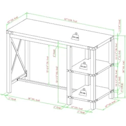 Rustic Farmhouse Metal X Kitchen Island With Shelves - Saracina Home -Saracina Home Deals Store GUEST 0142461f c229 4e13 b506 be15f851baff