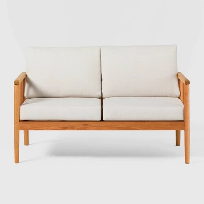 Saracina Home Modern Boho Eucalyptus Spindle Outdoor Bench With Cushions 7 Saracina Home Modern Boho Eucalyptus Spindle Outdoor Bench With Cushions - Image 7