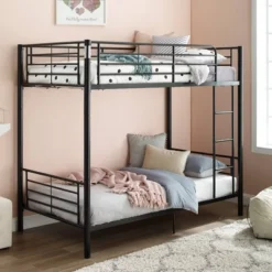 Twin Over Twin Analise Metal Bunk Bed - Saracina Home -Saracina Home Deals Store GUEST 01b9c11c 350a 4708 b1a7 3e76df472255