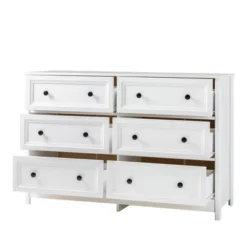 Classic 6 Drawer Groove Dresser White - Saracina Home -Saracina Home Deals Store GUEST 0671f985 5091 4b72 b5a1 5fe8b5dea36d