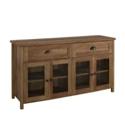 Millia Transitional Farmhouse 4 Door Sideboard With Glass Panels - Saracina Home -Saracina Home Deals Store GUEST 072d6b7b 7d7b 469e 910a 77bb30f26747