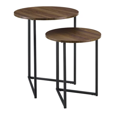 2pc Glam V Leg Nesting Side Tables - Saracina Home 8 2pc Glam V Leg Nesting Side Tables - Saracina Home - Image 8