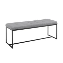 48" Upholstered Bench With Metal Base - Saracina Home -Saracina Home Deals Store GUEST 0ecb7066 929d 49ba a656 0e82214b60dd