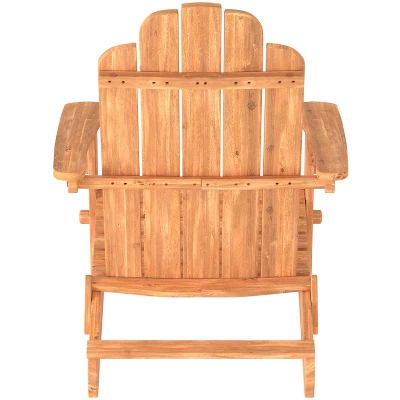 Genovia Transitional Acacia Wood Outdoor Adirondack Chair - Saracina Home 4 Genovia Transitional Acacia Wood Outdoor Adirondack Chair - Saracina Home - Image 4