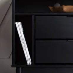 Mid-Century Modern Solid Wood 2 Drawer Nightstand - Saracina Home -Saracina Home Deals Store GUEST 1065b1c3 bf86 49ff ab6f 0c13874f9766