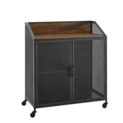 Urban Industrial Metal Mesh Bar Cart With Wheels - Saracina Home 17 Urban Industrial Metal Mesh Bar Cart With Wheels - Saracina Home -Saracina Home Deals Store GUEST 1693720a 5786 48d6 a0b4 cb525df83ab4