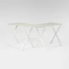 Modern Glass L Shaped Gaming Computer Desk White - Saracina Home