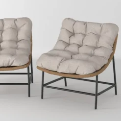 2pk Papasan Scoop Outdoor Patio Chair - Natural - Saracina Home -Saracina Home Deals Store GUEST 18ea1553 1254 4430 a073 0b220be60076