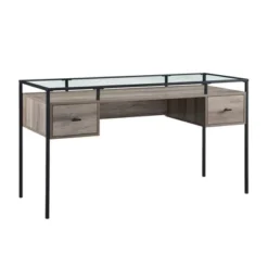 Lamvia Contemporary 2 Tier Glass Top Desk - Saracina Home -Saracina Home Deals Store GUEST 19a7252b 2989 4a0c 8d84 a24484b81013