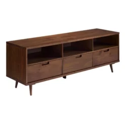 Cara 3 Drawer Mid-Century Modern 3 Drawer TV Stand For TVs Up To 80" - Saracina Home -Saracina Home Deals Store GUEST 1a0f755d 5887 444d b17e bc0a5160126c
