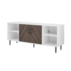 Angelo Modern 2 Door Bookmatch TV Stand For TVs Up To 65" Ash Brown/White - Saracina Home -Saracina Home Deals Store GUEST 1eb81ab5 8b87 45cc a487 70a62c21b47f