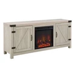 Clarabelle Double Door Farmhouse Electric Fireplace TV Stand For TVs Up To 65" - Saracina Home -Saracina Home Deals Store GUEST 1f9cd1d6 4925 4aaa ab79 39393ef28e49