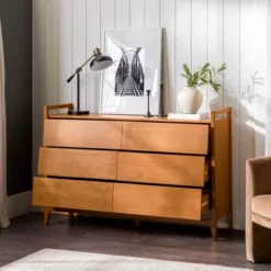 Mid-Century Modern Solid Wood Paneled 6 Drawer Dresser - Saracina Home 19 Mid-Century Modern Solid Wood Paneled 6 Drawer Dresser - Saracina Home -Saracina Home Deals Store GUEST 217d9fc7 80ed 4636 902c d9d673730a18
