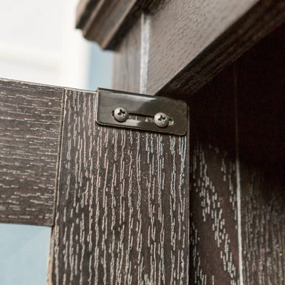 Modern 2 Glass Door Corner TV Stand For TVs Up To 50" Black - Saracina Home 4 Modern 2 Glass Door Corner TV Stand For TVs Up To 50" Black - Saracina Home - Image 4