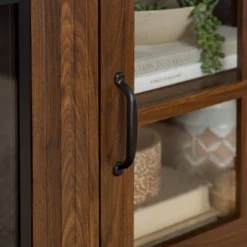 Tasi Transitional Farmhouse Glass Window Pane Door With Electric Fireplace TV Stand For TVs Up To 80" - Saracina Home -Saracina Home Deals Store GUEST 266745d8 95f0 4abc b2e5 43d1c9c0a3f3