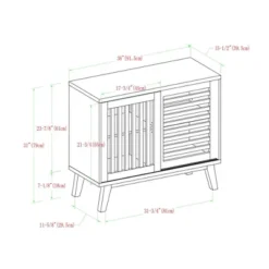 Visconti Mid-Century Modern Sliding Slat Door TV Stand For TVs Up To 40" - Saracina Home -Saracina Home Deals Store GUEST 27b85acf f3ef 4d5b 9750 257684889cc4