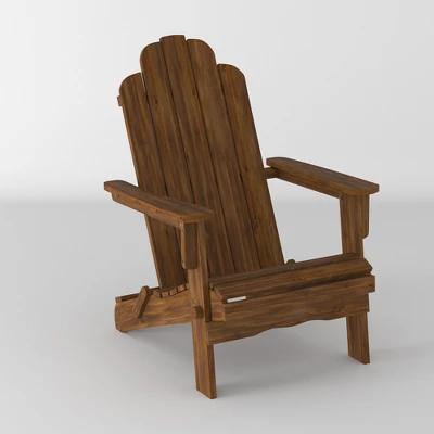 Genovia Transitional Acacia Wood Outdoor Adirondack Chair - Saracina Home 14 Genovia Transitional Acacia Wood Outdoor Adirondack Chair - Saracina Home - Image 14