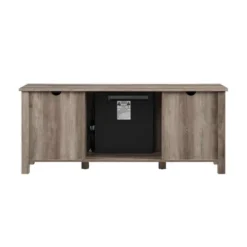 Transitional Farmhouse Window Pane Fireplace TV Stand For TV's Up To 65" Gray Wash - Saracina Home -Saracina Home Deals Store GUEST 2b1cfc0f 302d 44ea 9671 c65db8cec846