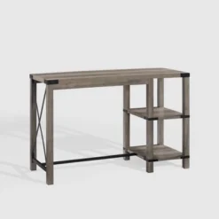 Rustic Farmhouse Metal X Kitchen Island With Shelves - Saracina Home -Saracina Home Deals Store GUEST 2b42ded9 d42f 4390 a335 ef1844d5dc96