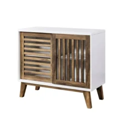 Visconti Mid-Century Modern Sliding Slat Door TV Stand For TVs Up To 40" - Saracina Home -Saracina Home Deals Store GUEST 2b87a6f1 e71e 4a44 9e1a be7bab63c222