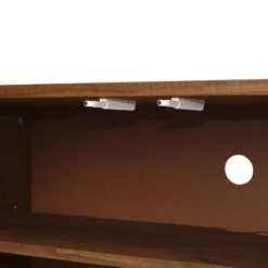 58" Modern Boho Solid Pine Wood Closed Storage Sideboard Brown - Saracina Home -Saracina Home Deals Store GUEST 2d1250d8 7a06 484c 9d2f 8fbc1e1e3b3a