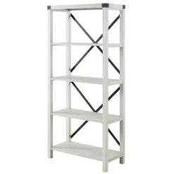 64" Sophie Industrial X Frame Bookshelf - Saracina Home -Saracina Home Deals Store GUEST 2f56b478 a8a3 456b a4e0 cd33eebdf635