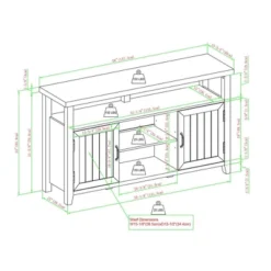 Modern Farmhouse Highboy Double Grooved Door TV Stand For TVs Up To 65" - Saracina Home -Saracina Home Deals Store GUEST 2f57f1dc 192a 4d63 b842 b79bd1135de4