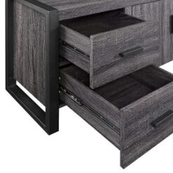 Modern Urban Industrial TV Stand For TVs Up To 80" Charcoal - Saracina Home -Saracina Home Deals Store GUEST 30d65bb0 8547 4b86 8ee7 a3add0f2dc06
