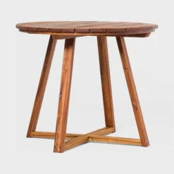 Saracina Home 36" Modern Acacia Slatted Round Outdoor Dining Table -Saracina Home Deals Store GUEST 336e6b3c 559d 41f8 bd29 21ecadc36cdd