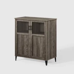 Transitional Glass And Grooved Door Accent Cabinet - Saracina Home -Saracina Home Deals Store GUEST 365a0f93 6aae 4ba4 91a6 4b30d7079dd7