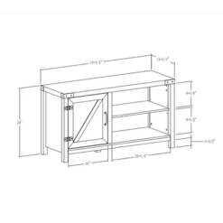 Clarabelle Rustic Industrial Barn Door TV Stand For TVs Up To 50" - Saracina Home -Saracina Home Deals Store GUEST 3893808d 3686 4632 b50d 6af777bd48d5