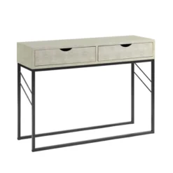 Faux Shagreen Modern 2 Drawer Entry Table - Saracina Home -Saracina Home Deals Store GUEST 3896154a 9382 43d6 a3b4 c3dff7cf7c92
