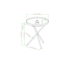 Modern Minimalist Intersecting Tripod Leg Side Table Black/Faux White Marble - Saracina Home -Saracina Home Deals Store GUEST 3908de1a 68fe 4a8a b065 337b633a8d8b