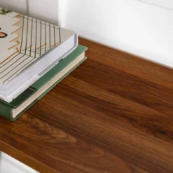 Urban Industrial Entry Table With Wood And Metal Dark Walnut - Saracina Home -Saracina Home Deals Store GUEST 39315e19 8670 46b1 825d 27a86728e44f