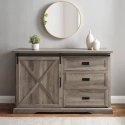 Orson Transitional Sliding X Barn Door Sideboard With 3 Drawers - Saracina Home -Saracina Home Deals Store GUEST 3bb5de36 fc83 43c2 8cc9 cc5e886e592b