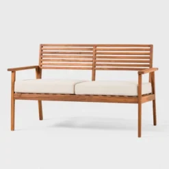 Saracina Home Mid-Century Modern Slatted Acacia Outdoor Bench 8 Saracina Home Mid-Century Modern Slatted Acacia Outdoor Bench -Saracina Home Deals Store GUEST 3cae66e5 3d94 49b5 a793 35599570fee6