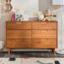 Mid-Century Modern Groove Wood 6 Drawer Dresser - Saracina Home 35 Mid-Century Modern Groove Wood 6 Drawer Dresser - Saracina Home -Saracina Home Deals Store GUEST 3d447677 be9f 4732 b071 4ec0db1c971f