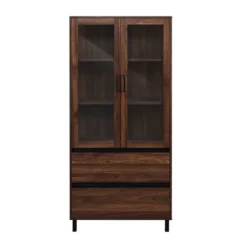 68" Glass Door Storage Hutch With Drawers - Saracina Home -Saracina Home Deals Store GUEST 4107d99b ca0a 4c81 93d8 e403efb6f200