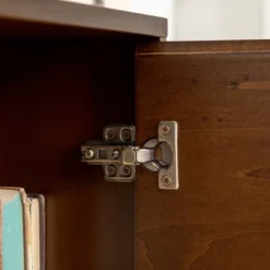 Mid-Century Modern With Closed Storage TV Stand For TVs Up To 58" Walnut - Saracina Home -Saracina Home Deals Store GUEST 41e43c0c 5f53 49cc 9bee 9b1a0def7890