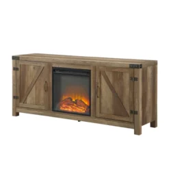 Clarabelle Double Door Farmhouse Electric Fireplace TV Stand For TVs Up To 65" - Saracina Home -Saracina Home Deals Store GUEST 4494f123 d196 4c38 aef1 a245ca85853c