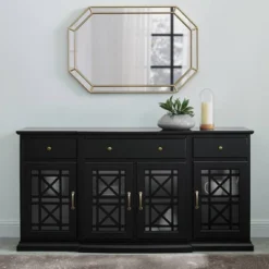 Selma Transitional 3 Tiered Ornate Fretwork Door Sideboard - Saracina Home -Saracina Home Deals Store GUEST 4519c326 0c14 46d5 9b96 b5972325bc64