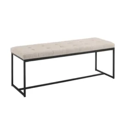 48" Upholstered Bench With Metal Base - Saracina Home -Saracina Home Deals Store GUEST 4715651e 2daa 4dcc b022 0a83e715aab2