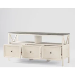 Farmhouse 3 Drawer Wood TV Stand For TVs Up To 65" - Saracina Home -Saracina Home Deals Store GUEST 47fafb98 b85e 468b 9df3 9537ab731ccb