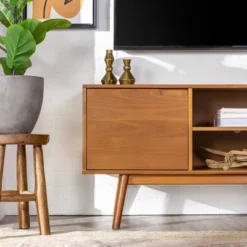 Solid Wood Mid-Century Modern TV Stand For TVs Up To 65" - Saracina Home 19 Solid Wood Mid-Century Modern TV Stand For TVs Up To 65" - Saracina Home -Saracina Home Deals Store GUEST 4afdac7b ce07 40a9 92de c6ef5784b45e