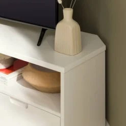 Cara Mid-Century Modern 3 Drawer Corner TV Stand For TVs Up To 58" - Saracina Home -Saracina Home Deals Store GUEST 4d460d9d e580 44a2 a814 3c51012cc883