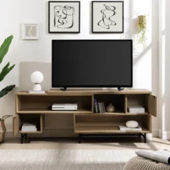 Modern Reeded Door Extendable TV Stand For TVs Up To 50" - Saracina Home -Saracina Home Deals Store GUEST 4ec78b70 4c65 40cb ac6e 350b0e995cb0