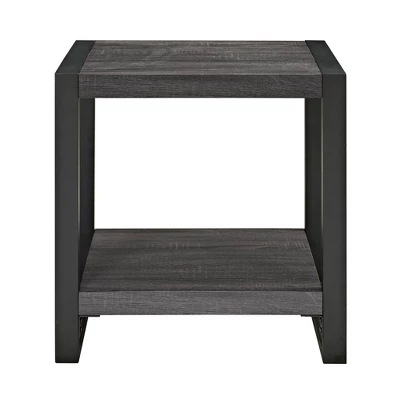 24" Loop Leg Urban Industrial Side Table Charcoal - Saracina Home 4 24" Loop Leg Urban Industrial Side Table Charcoal - Saracina Home - Image 4