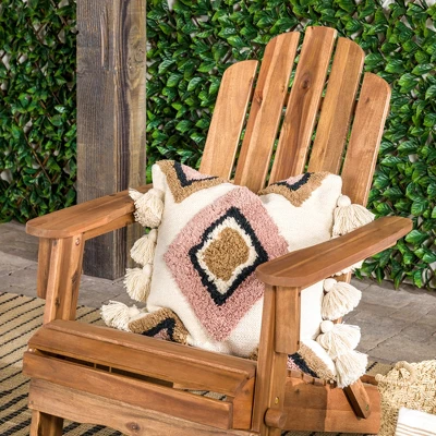 Genovia Transitional Acacia Wood Outdoor Adirondack Chair - Saracina Home 6 Genovia Transitional Acacia Wood Outdoor Adirondack Chair - Saracina Home - Image 6
